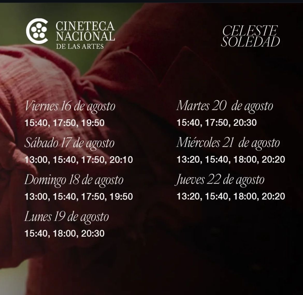 Volví a esto para decirles que nada me haría más feliz que fueran a verme al cine 🎬🩶 ya estreno CELESTE SOLEDAD ✨ Cinemex, Cinépolis, y Cineteca CNA
