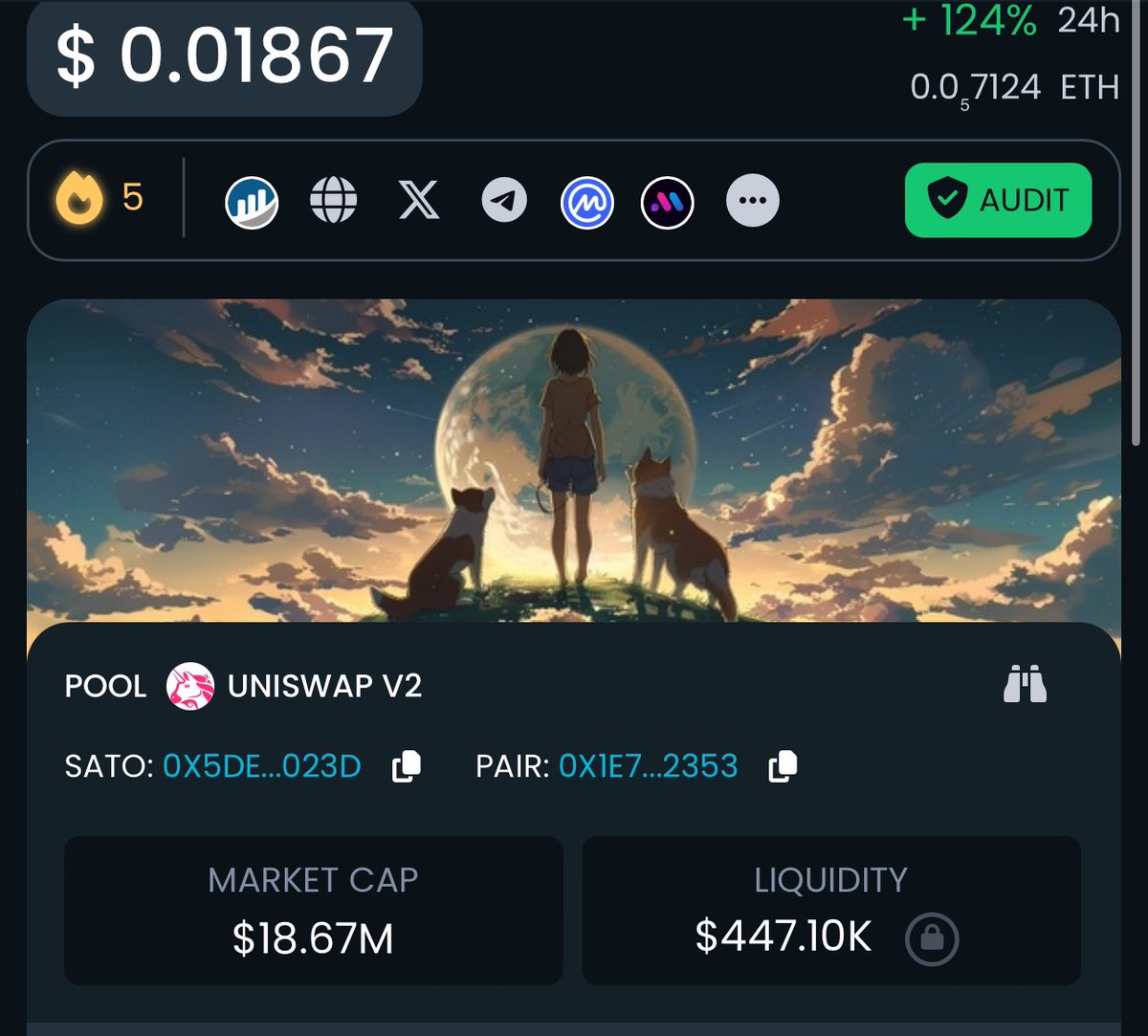 ANIMEGEMSS's tweet photo. $SATO the almighty mother and your fading ? 💹 https://t.co/Q7IR3Hf0Ph