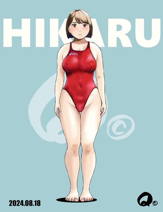 8/18㊐
競泳水着が描きたかったのでヒカル先生に着てもらいました😋
ムチッ 