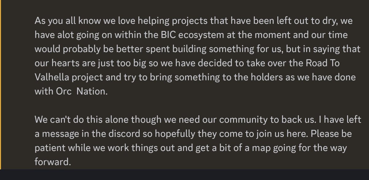 We are expanding the family with <a href="/valhallamotors/">The Road To Valhalla</a> 
If you are a holder come join us in rebuilding.
#crofam
discord.com/invite/qNCxmNj…