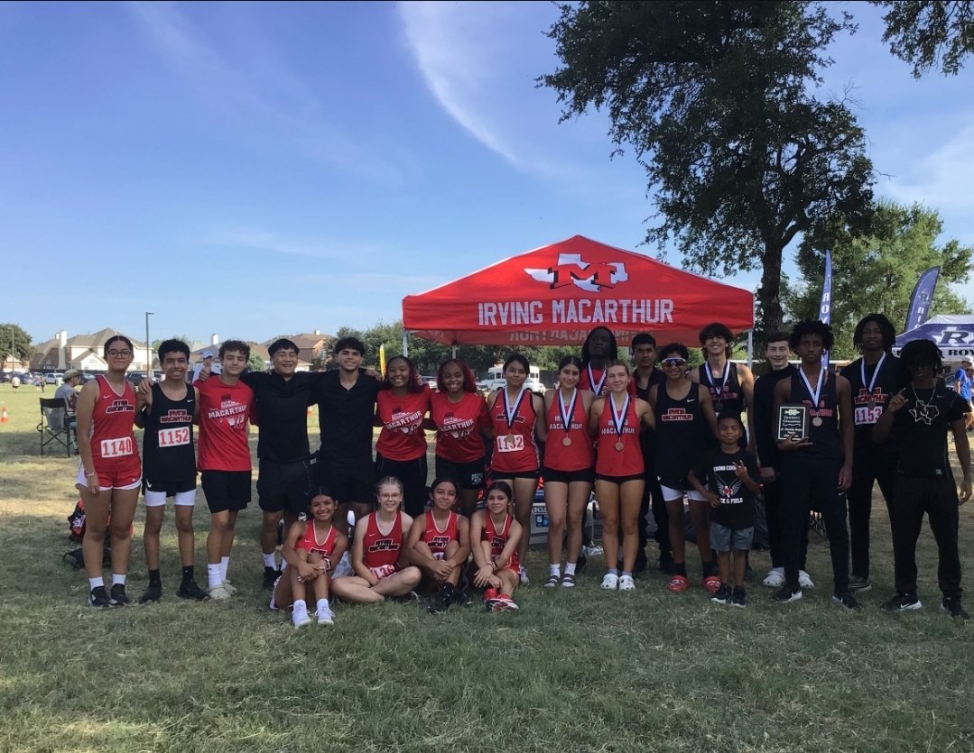 irvmac_xc's tweet photo. MacArthur XC way to represent at your first XC meet of the season!

Congratulations to Faith F, Conrad T, Terrence W, Johann M, Caleb N, Berket G, Jaqueline O, Dafny F, for placing in the top 20 of their division!

Proud of all the new JV runners! @MacArthurCards @IISDAthletics https://t.co/emMETiWWsi