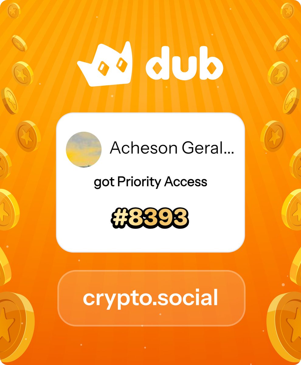 YLLbson's tweet photo. I just got Priority Access to Dub! Let’s make memecoins PvE again. Get in early™. https://t.co/DbOdxkOlrK https://t.co/IKy3mJHvWx