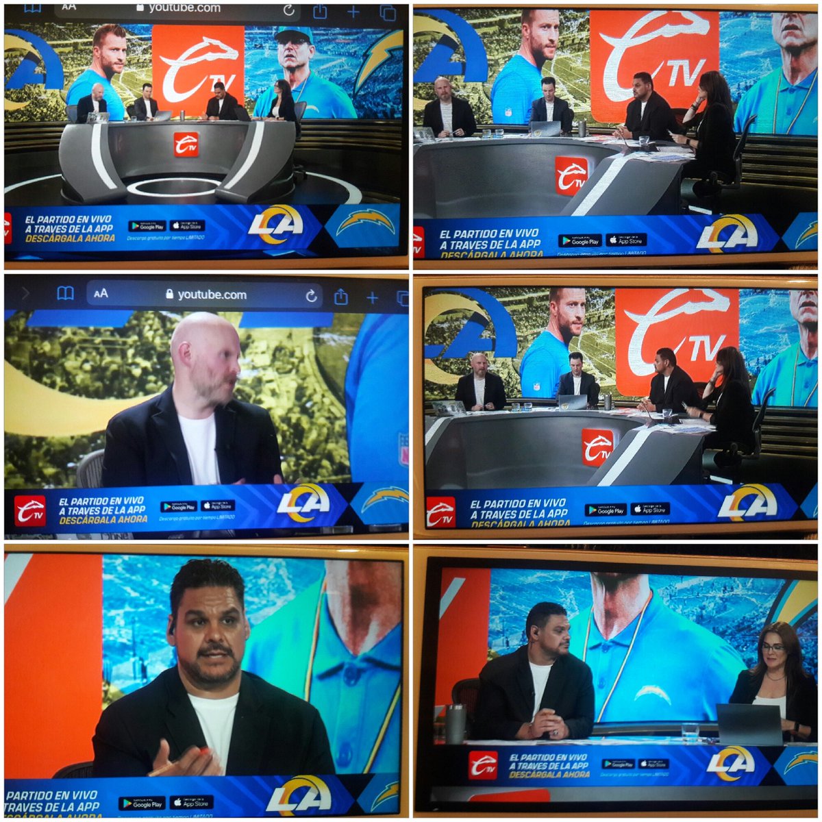 yaguemx's tweet photo. Excelente tercer cuarto que nos estsn llevando @Ale_NFL 🎙 @eleonbaz 🎙 @AranaRoa 🎙 @TYSONLOPEZ 🎙 con el duelo californiano entre #RamsHouse y #BoltUp por @somoscalientetv 📺 #RamsEnCTV 🏈 https://t.co/p8DGtyKff4