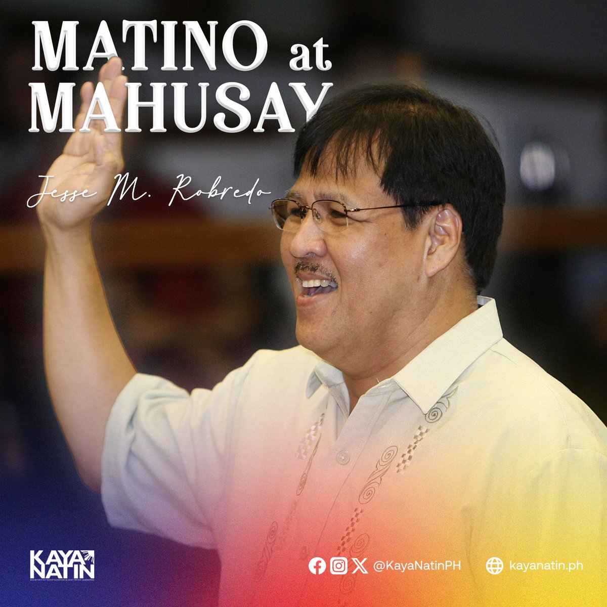 KayaNatinPH's tweet image. Today, we commemorate the 12th death anniversary of Kaya Natin! Movement co-founder and former Interior Secretary Jesse Robredo.

Join us as we commemorate his life and service and honor his lasting legacy to the Filipino people. #MatinoatMahusay #JesseRobredo