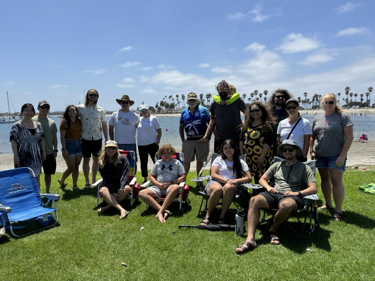 curlsd's tweet image. When you’re a #curling club in San Diego you have your Annual Meeting at the beach before a #LearnToCurl session