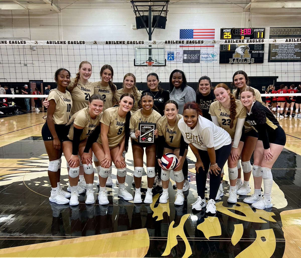 Congratulations to Coach Hall, her coaches and the <a href="/AHSEagleVB/">Abilene Eagle Volleyball</a> ! Winners of the silver bracket in this year’s Bev Ball Tournament, going 4-0 on championship Saturday!
#GFG 
#TEW