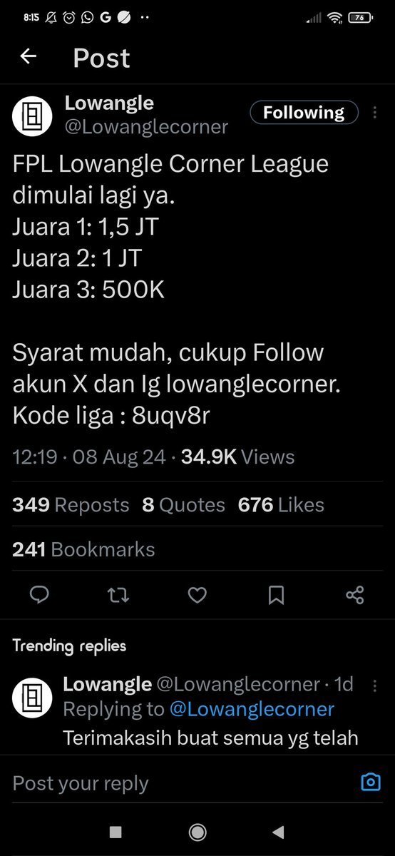 papamian's tweet photo. @Lowanglecorner Manager: Kangmas Harsa
Team: Mian United https://t.co/AcVcSWaqvv