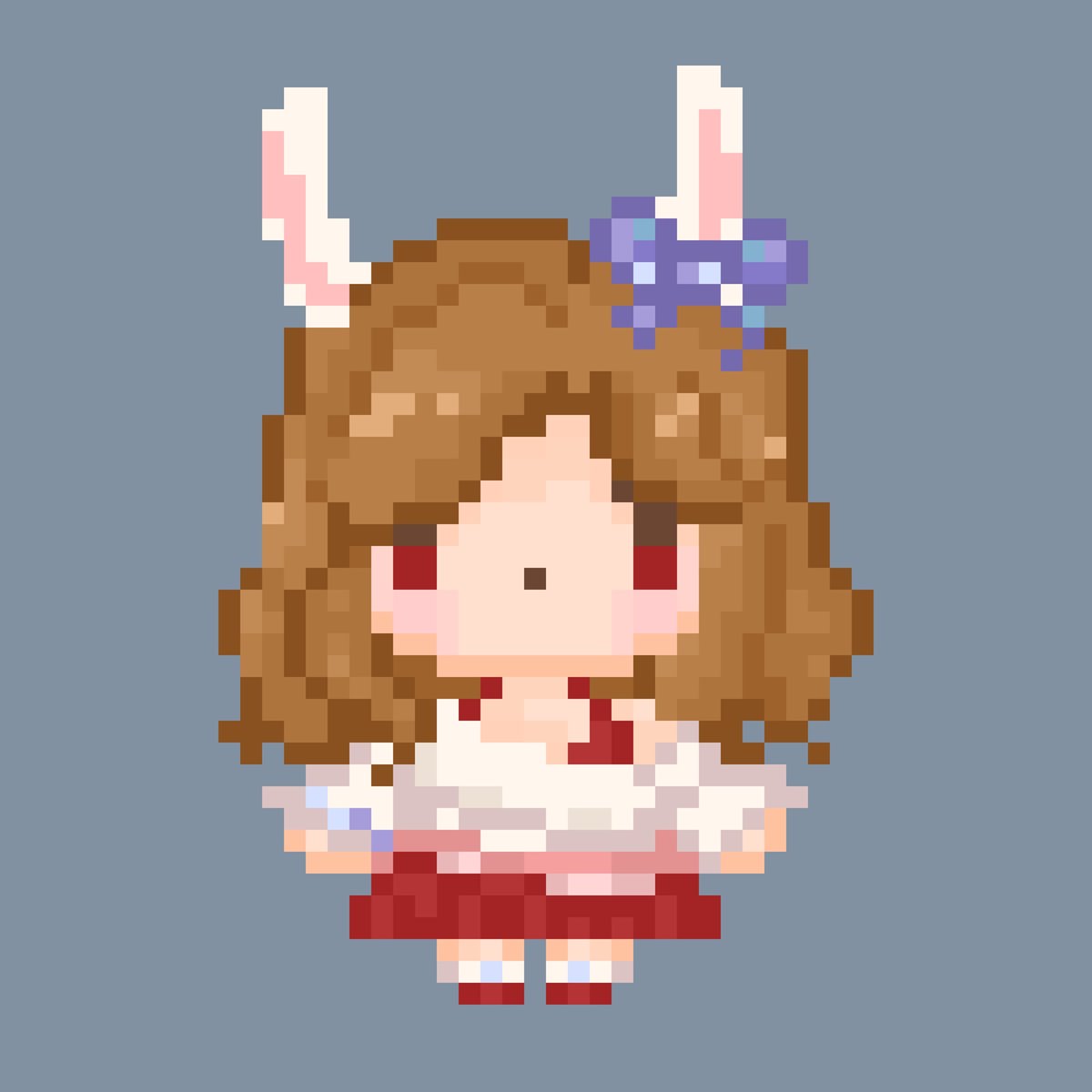 More super cute Pixel Sprites by my younger sister! 🥰 these are for <a href="/IcedChal/">IcedChaiVT</a> 

Regular, Reyna for Valorant and Clove from Valorant

#art #pixel #coms