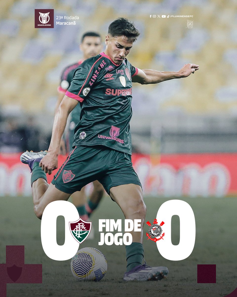 FluminenseFC's tweet photo. Fim de jogo. Fluminense 0x0 Corinthians. O Tricolor volta a campo na terça-feira, às 19h, contra o Grêmio, pela @LibertadoresBR. https://t.co/aAeACGpoTt