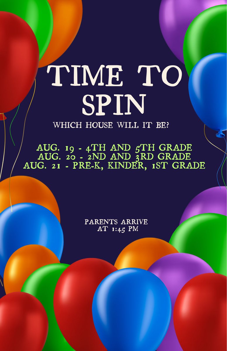 Robertson students are so excited to find out which house they will belong to. The spinning begins on Monday! <a href="/Robertson_Elem/">Robertson Elementary</a> #RESUbuntu