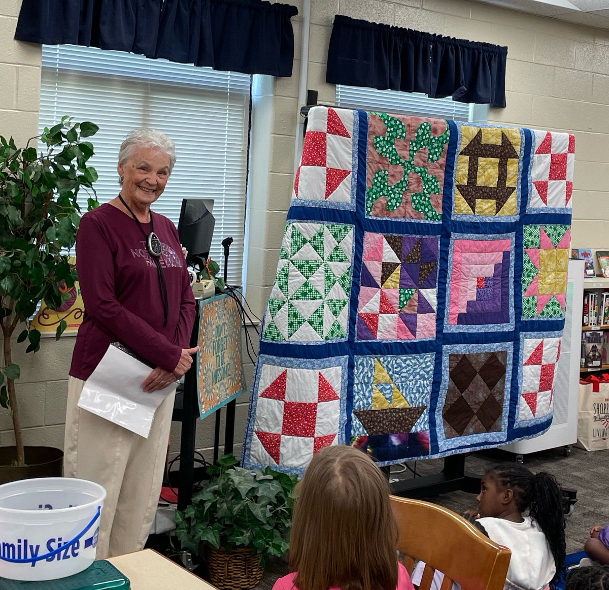 Thank you, Mary Matthews, for coming to talk to our Superstars about the Underground Railroad quilt codes.  It was so good to see you. Your handmade quilt is BEAUTIFUL!  <a href="/HeardMixon/">Heard-Mixon</a>