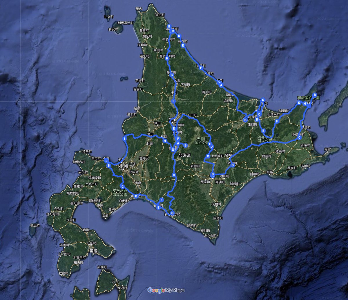 _hatohann's tweet photo. #北海道ツーリング2024
総走行距離2679kmにて無事終えることができました！
日本最北端も最東端も行かない謎ルートでしたが、素敵な先輩たちの過ごした日々は一生モノの思い出です。
今年も、ツーリングライダーにとって北海道は憧れの地と呼ばれるのを全身で感じ取った1週間でした。 https://t.co/L9kR89UNVg
