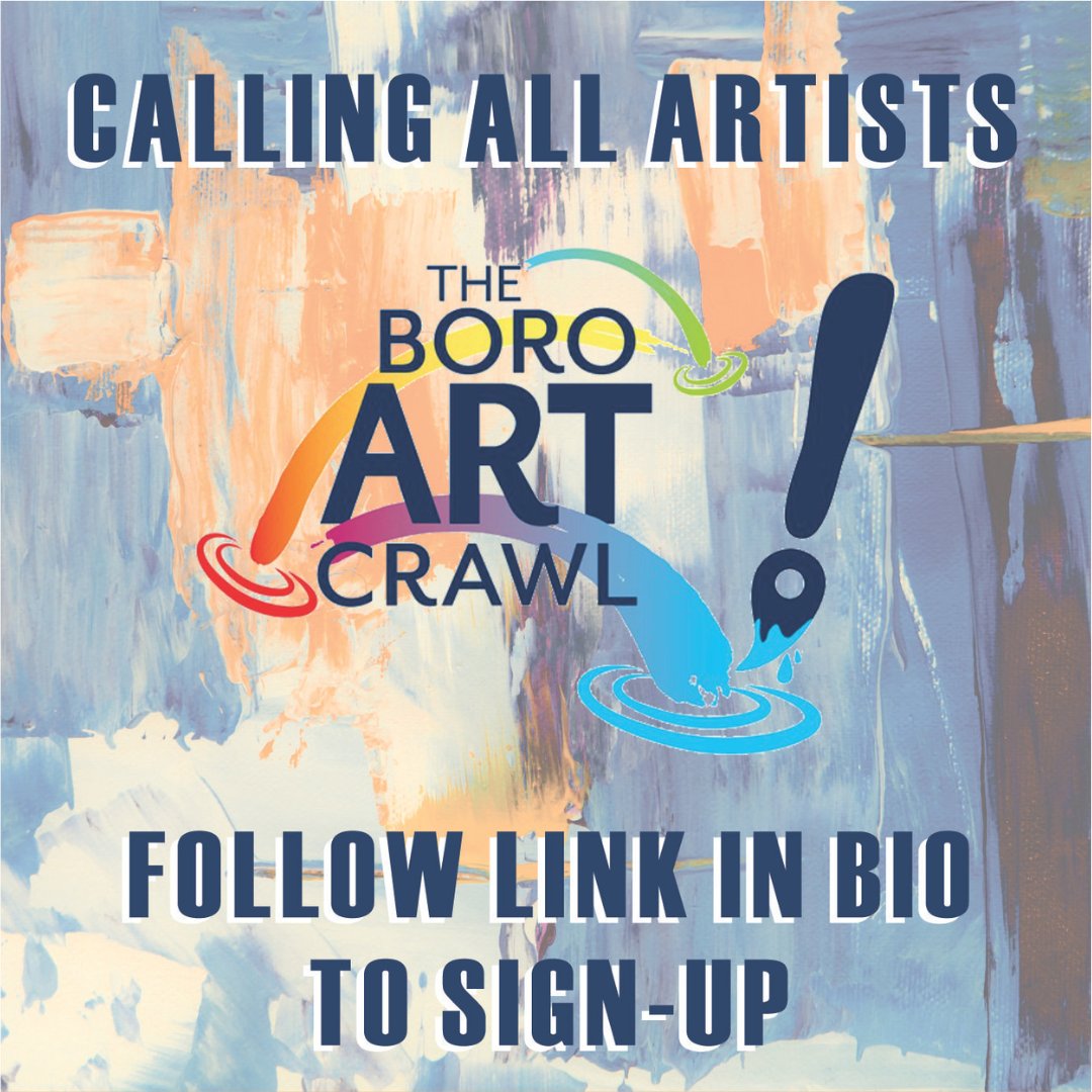 Are you a Fine Craft Artist, a Visual Artist, perhaps a Poet, or Musician? Interested in participating in The Boro Art Crawl events for the rest of 2024?

To sign-up visit: signupgenius.com/go/60B0A4EABA6…