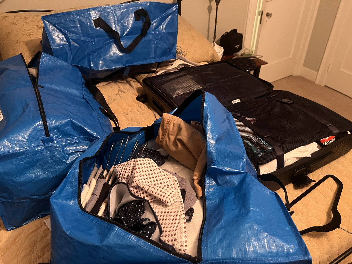 These blue bags may be slightly trauma inducing. #iykyk 😭#emptynester