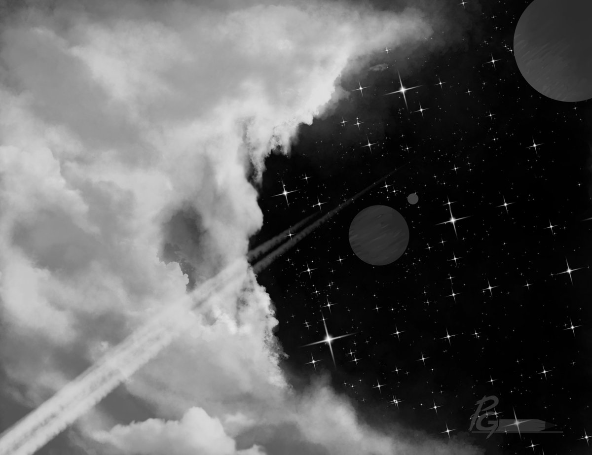 Nebula space (monochrome) 💫⭐️☄️
Digital painting with CLIP STUDIO PAINT
#spaceart #nebulaspace #digitalpainting #monochromeart
