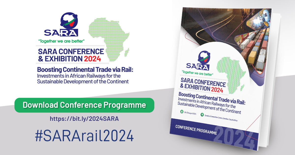 SARA RAIL CONFERENCE & EXHIBITION (@sararail_org) on Twitter photo #News! The #SARARail2024 Conference Programme is out! 
Dates: 20-22 August 2024 |Registration: Starts at 07:00 AM|Venue: Sandton Convention Centre 
Download the programme here! bit.ly/2024SARA
Register now:  sararailconference.com/conference/sar…
#SARARail2024 #SADC #Rail #Transport #News! The #SARARail2024 Conference Programme is out! 
Dates: 20-22 August 2024 |Registration: Starts at 07:00 AM|Venue: Sandton Convention Centre 
Download the programme here! bit.ly/2024SARA
Register now:  sararailconference.com/conference/sar…
#SARARail2024 #SADC #Rail #Transport