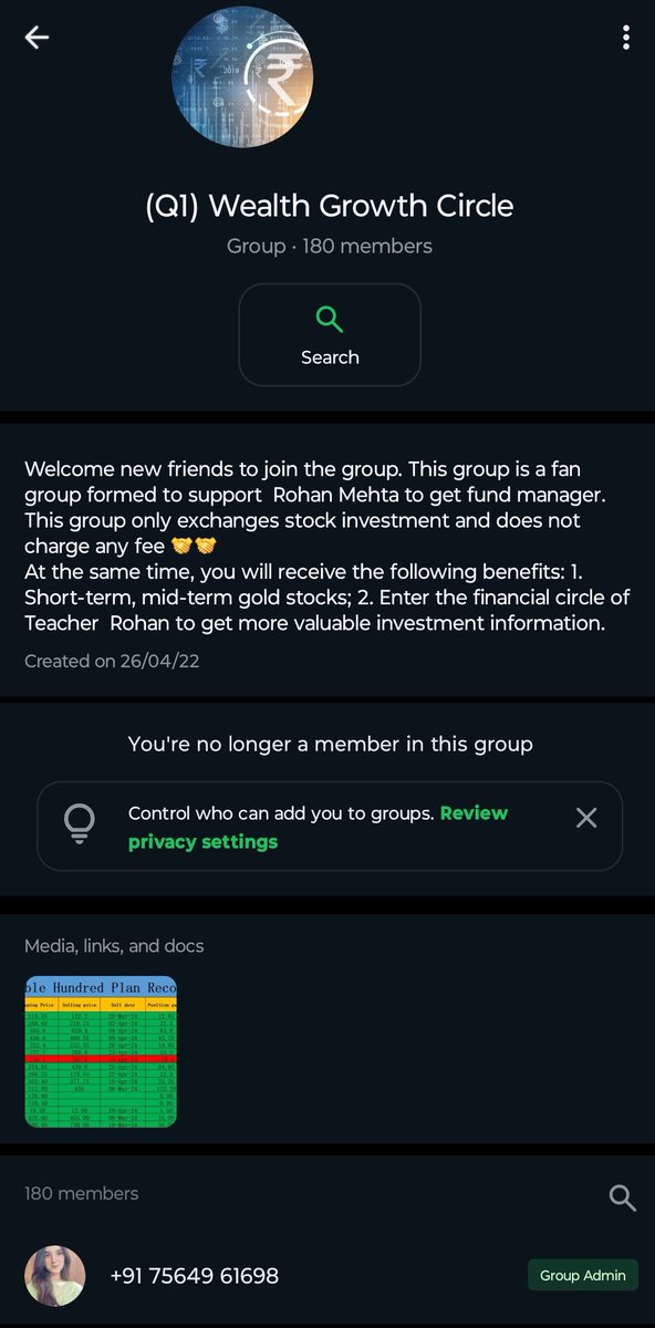 coolvivekjoshi's tweet photo. @SEBI_India 
Hi I was added in a group for stock market 
I don't know if they are registered or not. https://t.co/SooUudgkUO