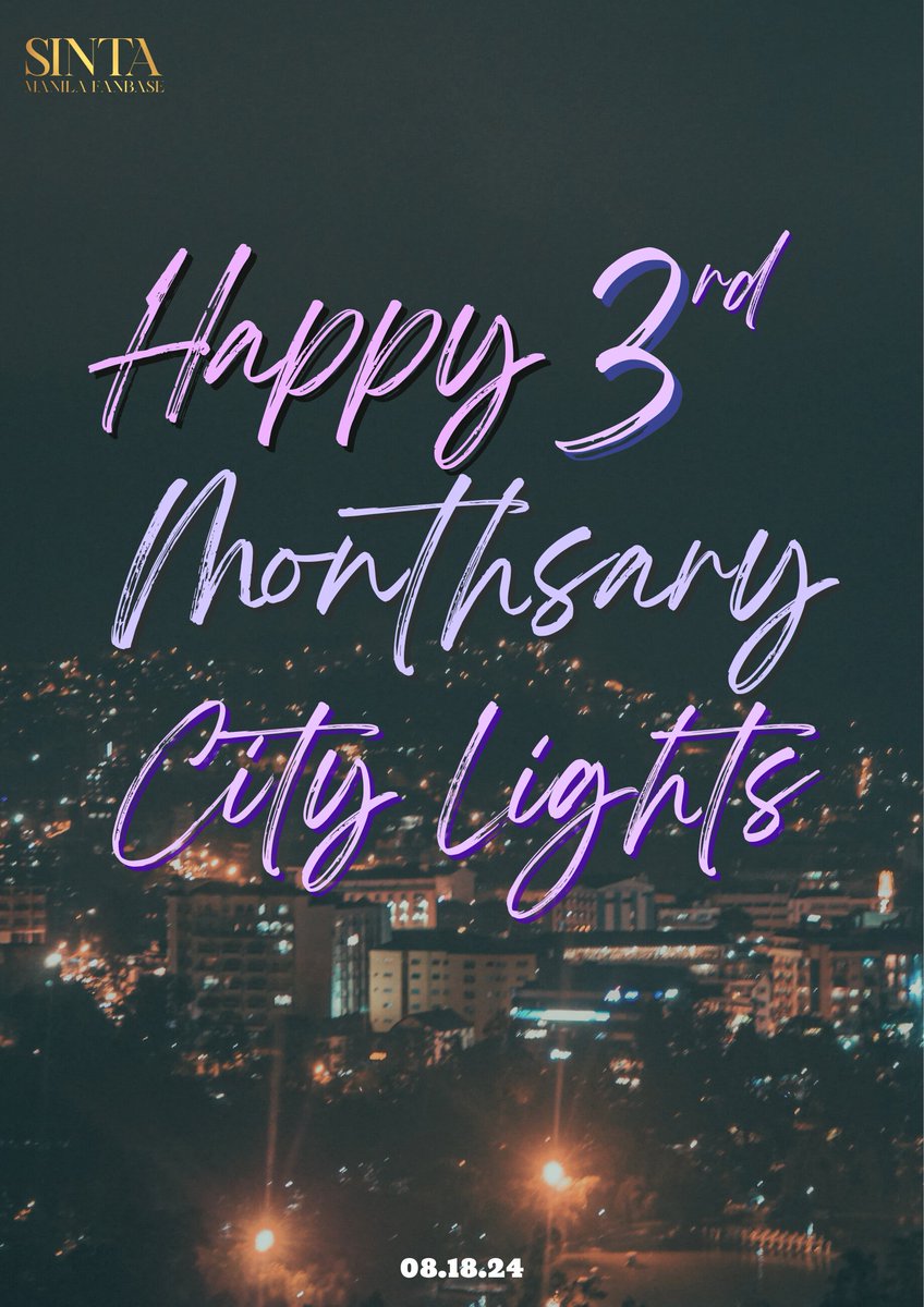 Well, it's been a while we hit this milestone!

Happy 9th Month, Sinta!
As well, happy 3rd Month City Lights!

#GMNI_OfficialPh 
#GMNI_CityLights 
#SintaManilaFanbase