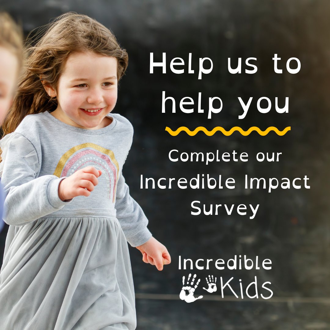 You have unil tomorrow to tell us what you think for a chance to win £50 📢

Help our charity learn and grow. 💜Our impact survey is all about understanding how we can make Incredible Kids even better for you and your family. 

Complete our impact survey 👉tinyurl.com/davjdb6z