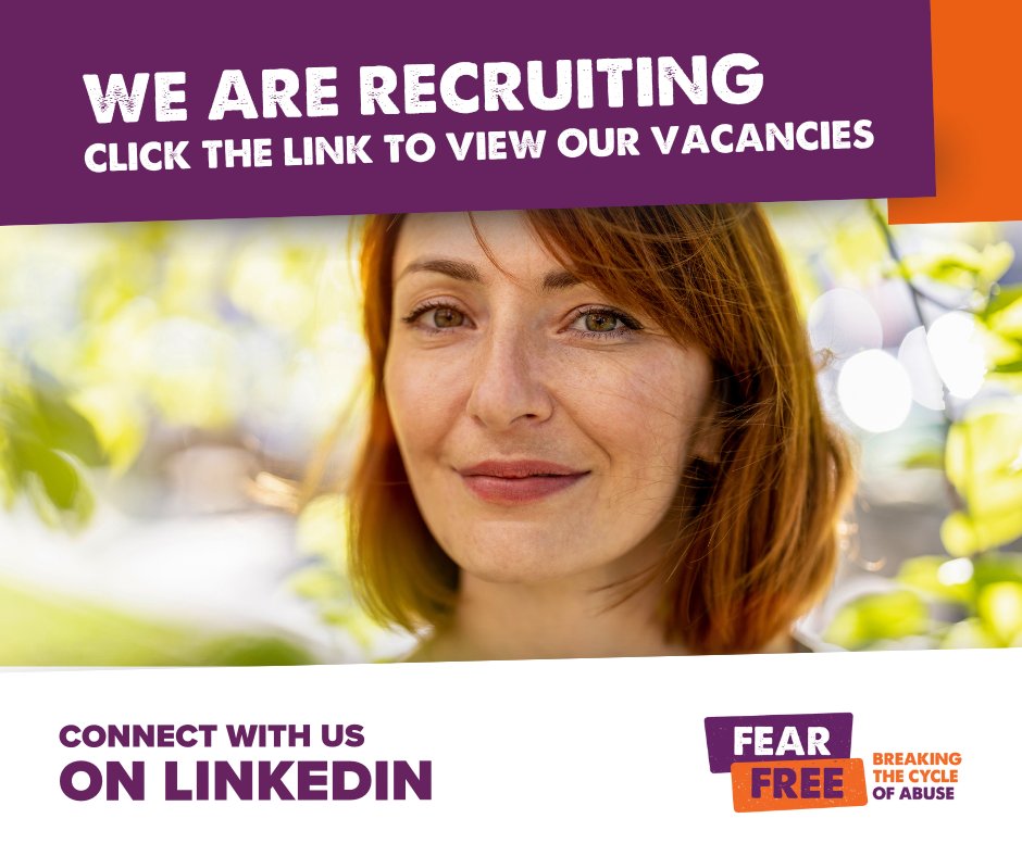 Looking for a career with purpose? When you work at FearFree, you'll be joining a friendly and supportive team who are working to end the cycle of abuse across the South West.

Search our vacancies here fearfree.org.uk/careers/
