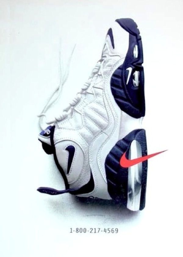 EVRbrand's tweet photo. Back in the “Rehab Lab 🥼 🧪” to repurpose a Vintage Pair! Using the 1995 @nikebasketball ad for inspiration, an OG pair will reemerge….hint: it’s not the pair shown. Stay tuned. https://t.co/0TCToiW8fe