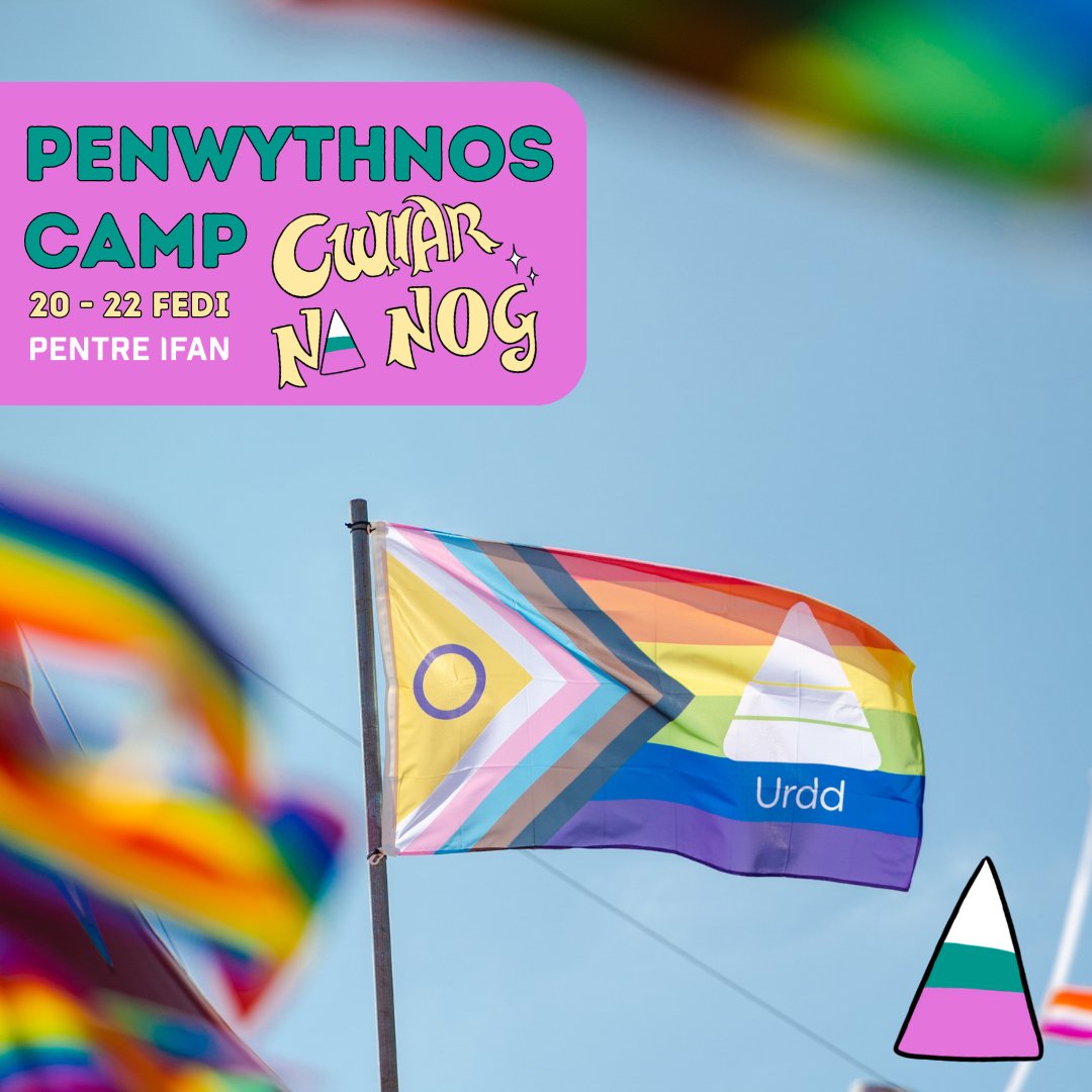 EisteddfodUrdd's tweet photo. 🏳️‍🌈Penwythnos Camp Cwiar na Nog ym Mhentre Ifan 

Dyma gyfle i gymdeithasu trwy weithgareddau a sgyrisau, ynghyd â rhannu a derbyn cyngor.❤️

🔗 Archeba le yma: https://t.co/iMqT3pxXjO
👉 16+

*Mae cymorth ariannol ar gael ar gyfer unigolion o deuluoedd incwm is* https://t.co/HwObH4gEJ7