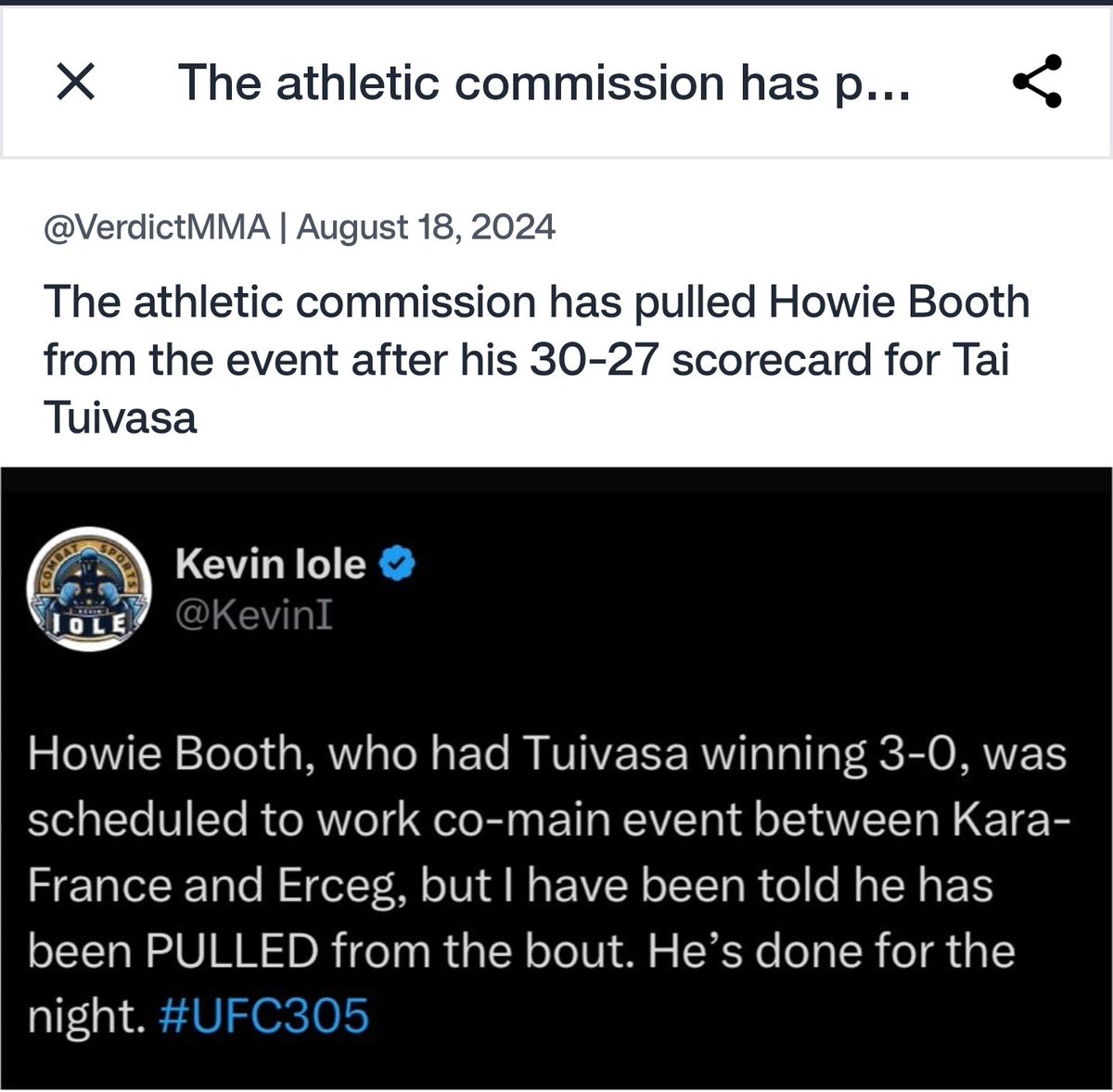 manjunath192's tweet image. #UFC305