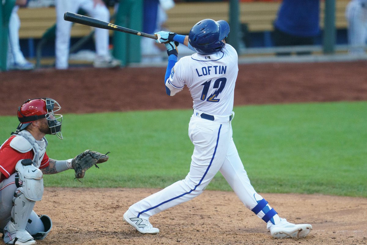 OMAStormChasers's tweet photo. Nick Loftin went 2-for-5 with a home run and 3 RBI in tonight's 6-5 extra innings loss to the Bats.

The series against Louisville will conclude tomorrow at 5:05 p.m. and it will be La Vista &amp; Ralston Community Night. 

RECAP: https://t.co/xI8Dr73eHJ https://t.co/ePxOubvoLA