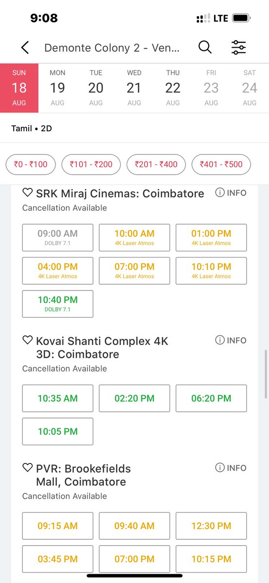 Tharani ʀᴛᴋ (@iam_tharani) on Twitter photo #DemonteColony2 - Excellent advance bookings in #Coimbatore 📈🔥🤯
Day 3 > Day 2 > Day 1
109K tickets sold on BMS in last 24 hours ✅
<a href="/arulnithitamil/">Arulnithi tamilarasu</a> box-office 👌🏻
<a href="/AjayGnanamuthu/">Ajay R Gnanamuthu</a> | <a href="/priya_Bshankar/">Priya BhavaniShankar</a> <a href="/Kumaresh_editor/">Kumaresh Fe</a> #DemonteColony2 - Excellent advance bookings in #Coimbatore 📈🔥🤯
Day 3 > Day 2 > Day 1
109K tickets sold on BMS in last 24 hours ✅
<a href="/arulnithitamil/">Arulnithi tamilarasu</a> box-office 👌🏻
<a href="/AjayGnanamuthu/">Ajay R Gnanamuthu</a> | <a href="/priya_Bshankar/">Priya BhavaniShankar</a> <a href="/Kumaresh_editor/">Kumaresh Fe</a>