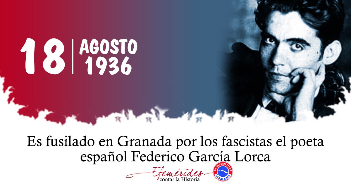 García Lorca en carta desde La Habana: "Esta isla es un paraíso", se deslumbró con #Cuba tanto como los cubanos se hechizaron con su presencia. En su poema dedicado a la isla escribe:
"Cuando llegue la luna llena iré a Santiago de Cuba,
iré a Santiago
en un coche de agua negra...