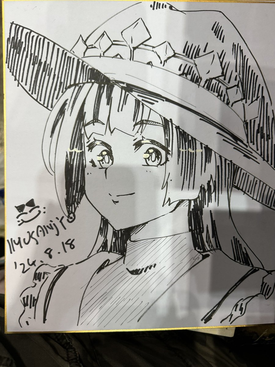 久々に色紙描いた。
駄菓子屋ヤハギのキャラをアナログで描いたの初めてかも。 
