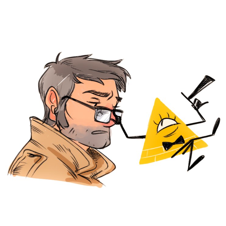 Mequetrefeee_'s tweet photo. Okay this was quick, but this version of human Bill has been rattling around in my head  o(-(             
#GravityFalls #fordpines #BillCipher https://t.co/AkdFIfFInZ