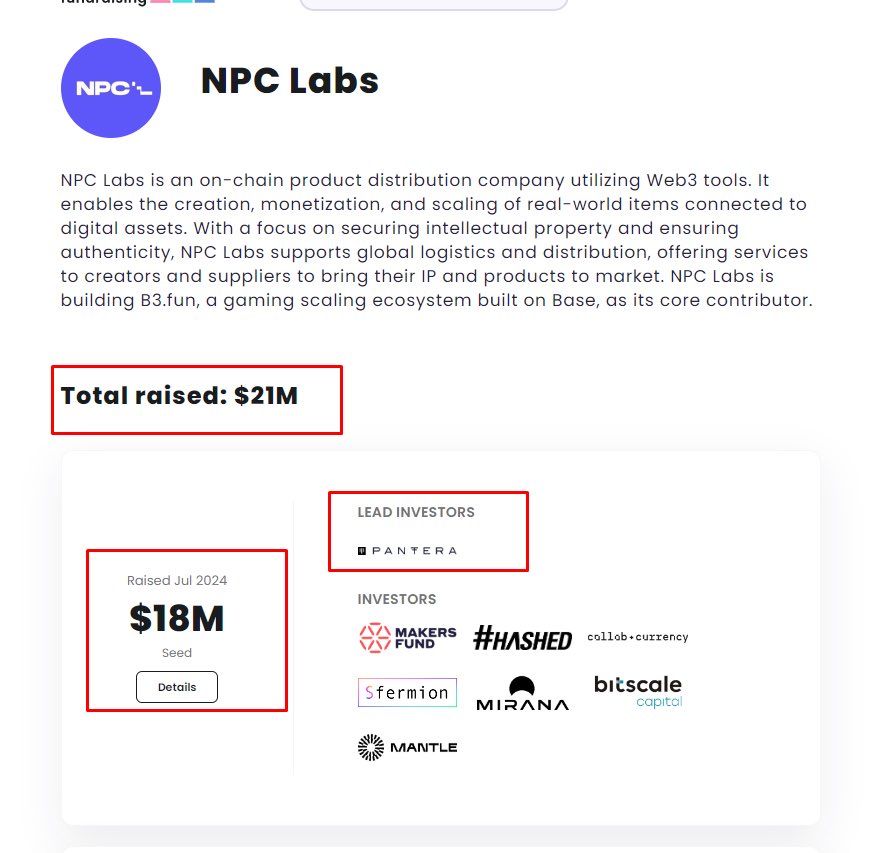 Lecter_XFinance's tweet photo. 💠 Airdrop mien phi @b3dotfun Update lhiện tại https://t.co/j74uXJPWqj đã chính thức mainet và anh em có thể làm nhiệm vụ để kiếm XP (anh em gắng tích luỹ càng nhiều càng tốt nhé) 

💠 dự án raise 21M$ từ quỹ tier 1 Pantera , Hashed :

Anh em nhớ đừng bỏ qua con hàng này nếu bỏ lỡ kèo k$ từ $XAI và $Pirate 

✅Dự án thấy không share ở việt nam nhiều , thấy cũng ít gr đăng nay mình hướng dẫn chi tiết anh em tham gia testnet cũng như hoàn thành galxe dự án : 

✅Dự án khá its user tham gia ( nhìn số lượng user tham gia galxe ) cũng như chain Base nên khá đáng mong chờ 

✅Được thành lập bởi ba cựu nhân viên của Coinbase vào tháng 4 năm 2024, NPC Labs nhanh chóng hoàn tất quy trình huy động vốn vào đầu tháng 7 với số gọi vốn 21M$ 

( đều là giám đốc kĩ thuật , trưởng nhóm trò chơi , quản lí kĩ thuật , trưởng nhóm trò chơi ở coinbase và Base cả ) 

🔥 Tham gia Airdrop : 

1. Truy cập link https://t.co/yZ6eAm9q3I

2. Tạo profile sẽ được 10 XP 
3. Deposit 0.1ETH từ Base sang B3 (+10 XP) ( cái này bỏ qua được nhé ) 

4. Chơi 3 Game trong danh sách được B3 đề cập (+10XP)

5. Chơi liên tục 5 ngày (+10XP)

Ngoài ra anh em có thể mời thêm bạn bè để earn thêm XP!

Nếu bỏ lỡ $XAI $PIRATE thig đừng quên B3 này nhé