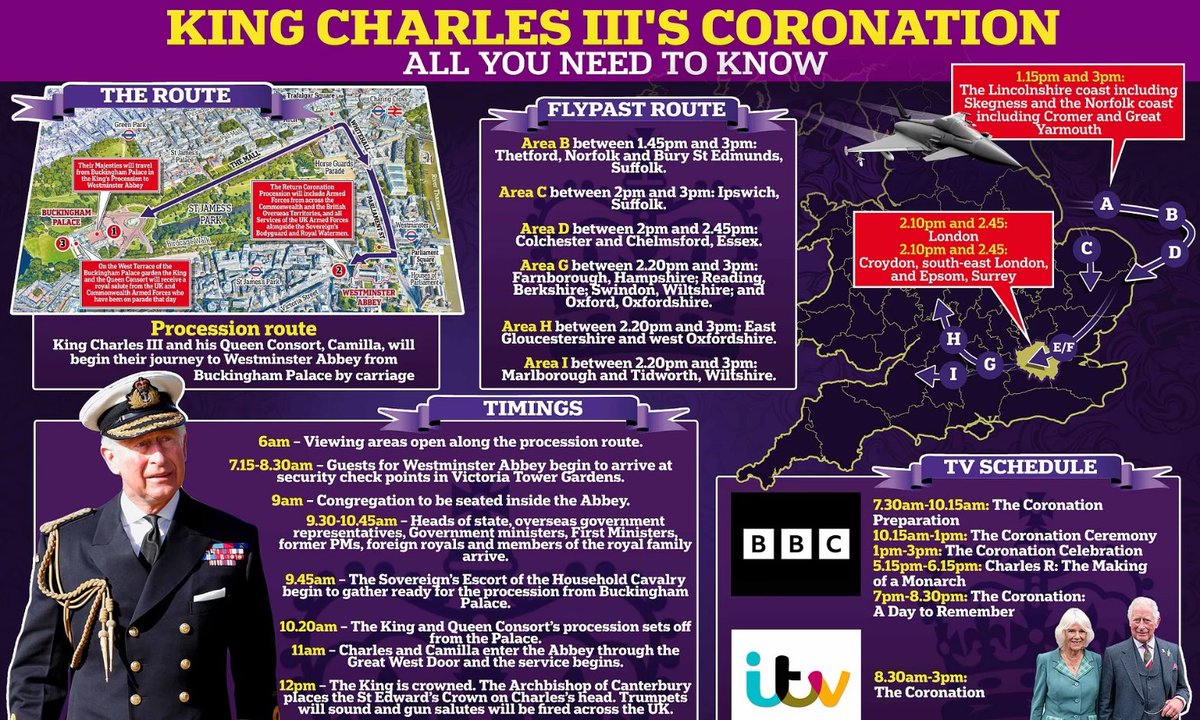 5amiChung's tweet image. Excitement builds as King Charles III's Coronation at Westminster Abbey is just hours away!  Join millions in London tomorrow for a historic celebration. #KingsCoronation #RoyalEvent #LondonCelebrates dailymail.co.uk/news/article-1…