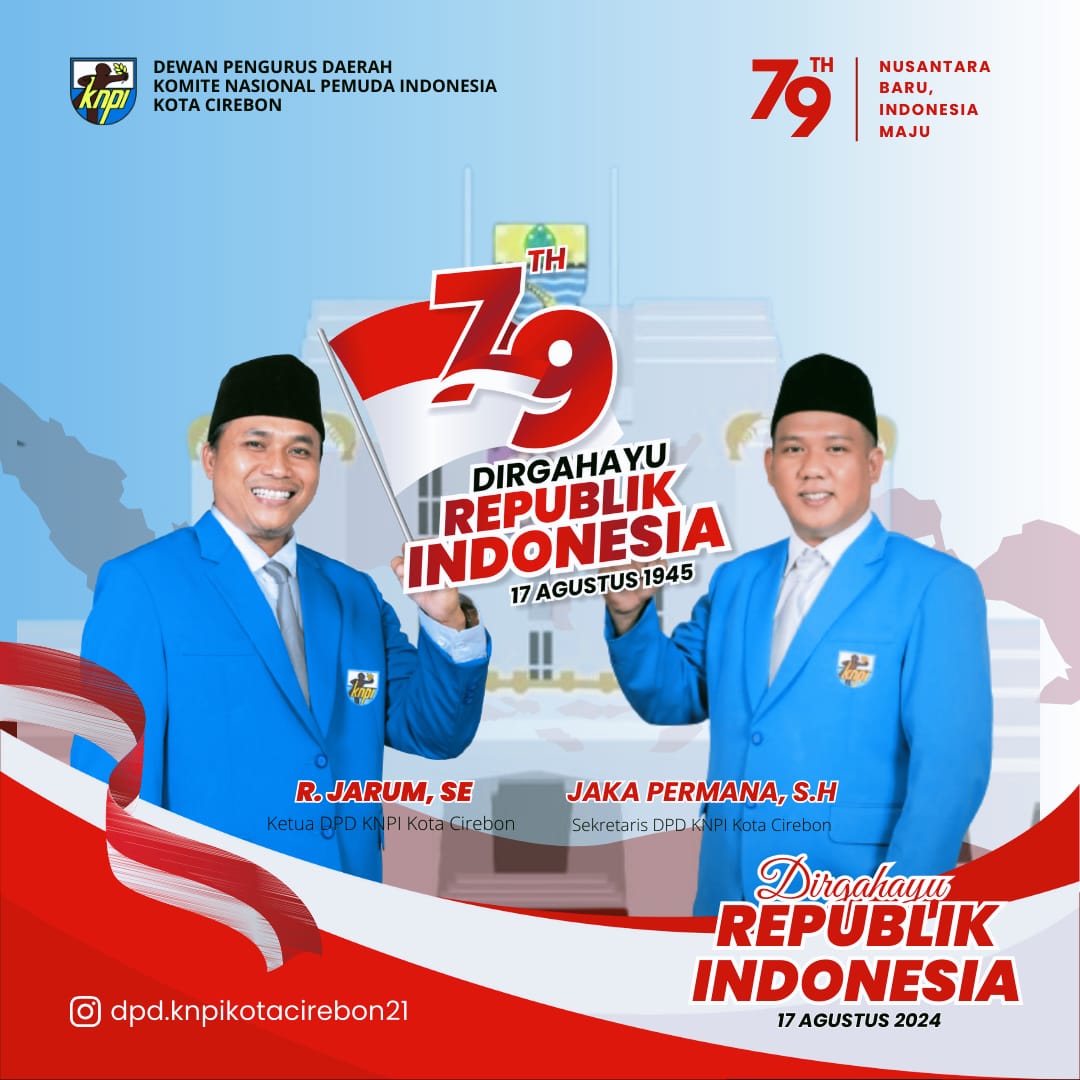Dirgahayu Indonesia! Semoga negeri ini semakin maju dan makmur. Bangsa Indonesia butuh generasi muda yang tidak hanya butuh ucapan, namun juga tindakan. Merdeka!

#pemuda #knpi #kotacirebon #jabar #indonesia #jenggelek #merdeka #hut79 #keluarga #persaudaraan
