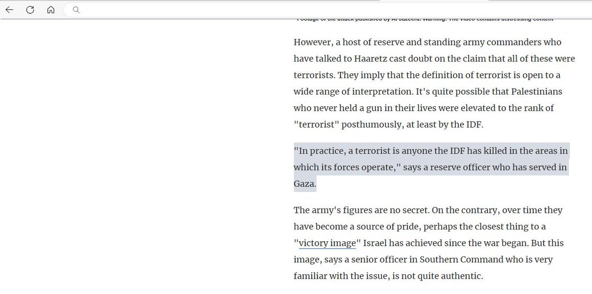 History Speaks (@history__speaks) on Twitter photo My prediction is that Israel's "17,000 killed terrorists" figure is engineered by a bogus definition of "combatant" by Israel.
This is supported by the IDF sources interviewed in a 31 March, 2024 <a href="/haaretzcom/">Haaretz.com</a> article by Yaniv Kubovich.
"a host of reserve and standing army My prediction is that Israel's "17,000 killed terrorists" figure is engineered by a bogus definition of "combatant" by Israel.
This is supported by the IDF sources interviewed in a 31 March, 2024 <a href="/haaretzcom/">Haaretz.com</a> article by Yaniv Kubovich.
"a host of reserve and standing army