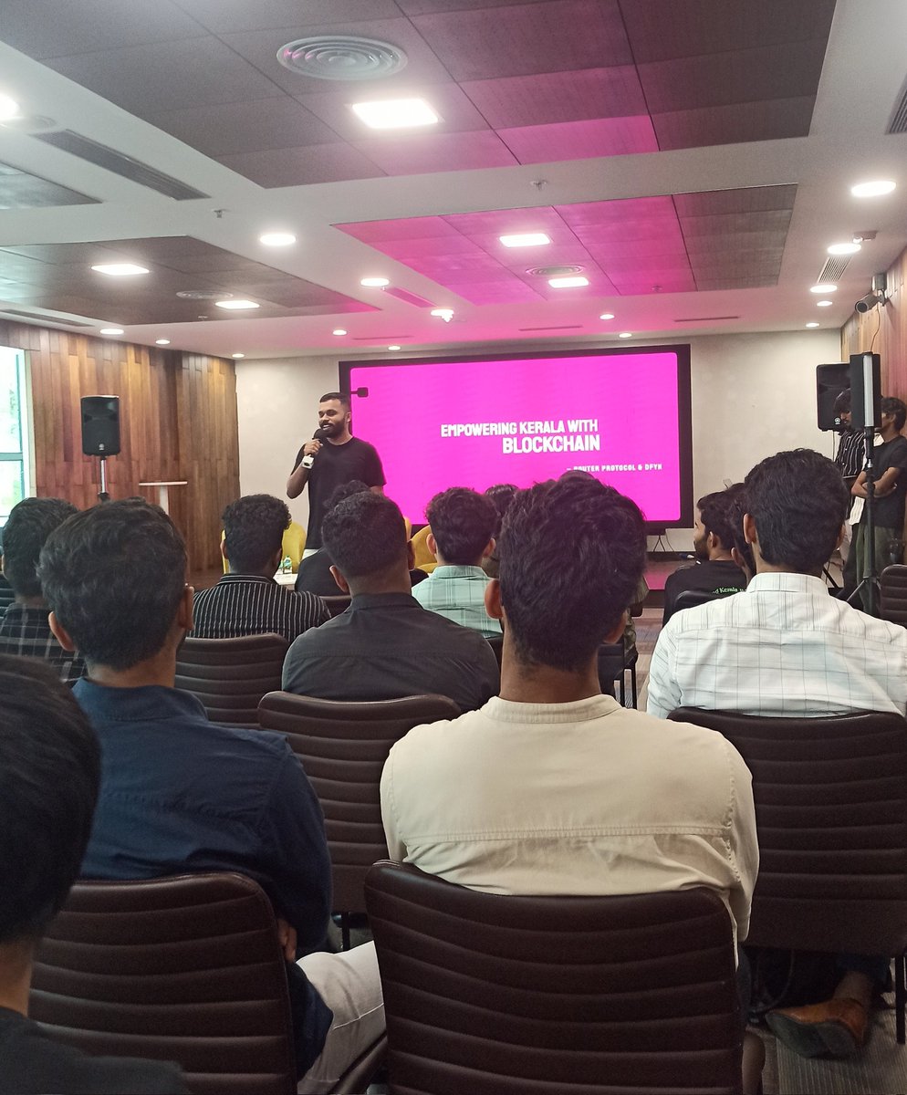 Had a fantastic time at "Empowering Kerala with blockchain" by <a href="/Web3_kerala/">Web3 Kerala</a> 

<a href="/Boldrin71/">Boldrin 🛫</a> <a href="/cryptoswami69/">Cryptoswami.eth \z/</a>
#w3k #Blockchain