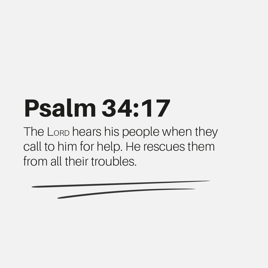 // verse of the day //⁠ ⁠ ⁠ ⁠ 

Psalm 34:17 (NLT)
The LORD hears his people when they call to him for help. He rescues them from all their troubles.

#VerseOfTheDay⁠