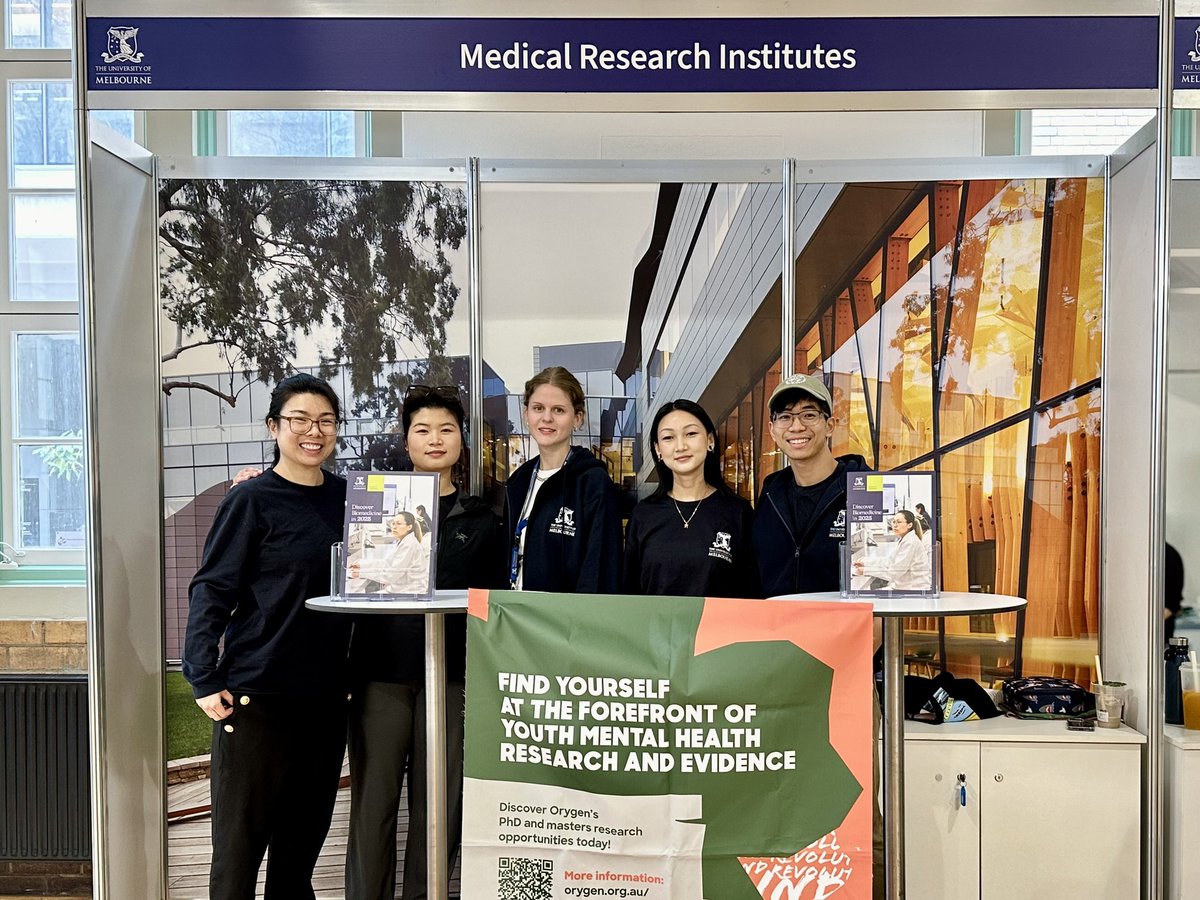 joshnguyen_psy's tweet photo. Unimelb Open Day: Medical Research Institutes. 

Orygen is a great place if you are considering pursuing a research career in psychiatry #orygen #phd #research https://t.co/ottk9oQ57M