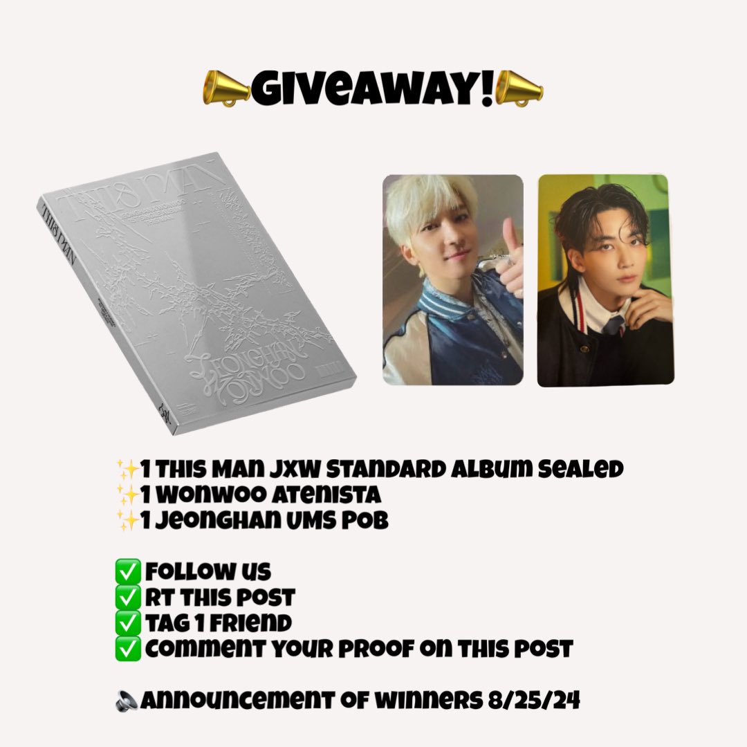 sohwakhaengph's tweet image. Seventeen giveaway! Follow the mechanics below for a change to win:

✨This man jxw std ver sealed
✨ Wonwoo atenista
✨ Jeonghan 17irh ums pob