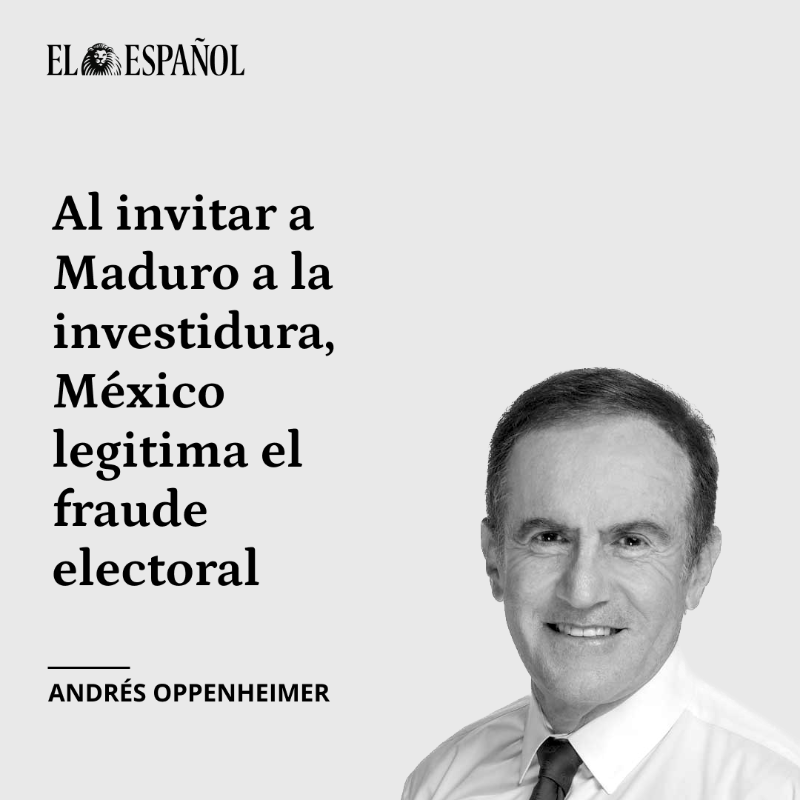 elespanolcom's tweet photo. #ElInformeOppenheimer | Maduro está buscando desesperadamente cualquier manto de legitimidad internacional después de su reciente fraude electoral. Estaría más que feliz de aparecer en la foto junto a presidentes latinoamericanos democráticamente electos

Por @oppenheimera