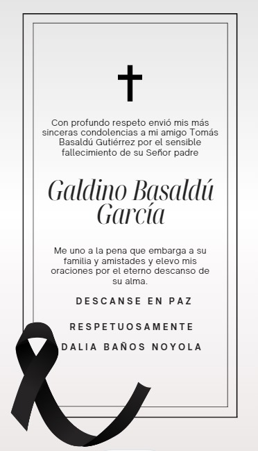 Amigo <a href="/TomasBasalduG/">Tomás Basaldú</a> te envío un fuerte abrazo, mi más sentido pésame. Todo mi cariño para la familia.
