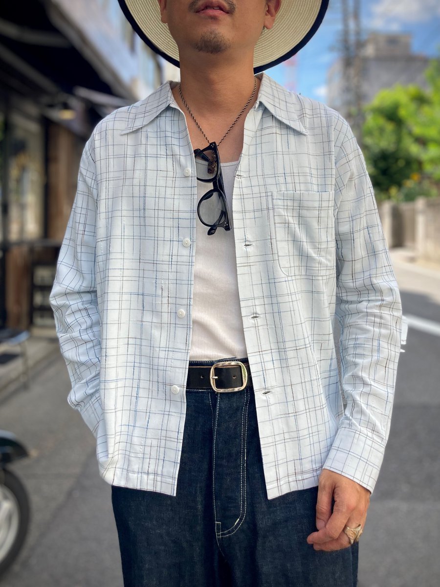 DryBones_Nagoya's tweet photo. White shirt outfit 👔🤍
・Nep Open Shirt(DS-2668)
・Braid Hat“YORK”(DCH-473A)
・Denim Painter Pants(DP-738B)
・Sunglass(DSE-504)
#kasuri #nep #rockabilly #painterpants #denim #カスリ #ネップ #ペインターパンツ #デニム #サングラス #ストローハット #ヴィンテージ #アメカジ https://t.co/vySDnhKPtY