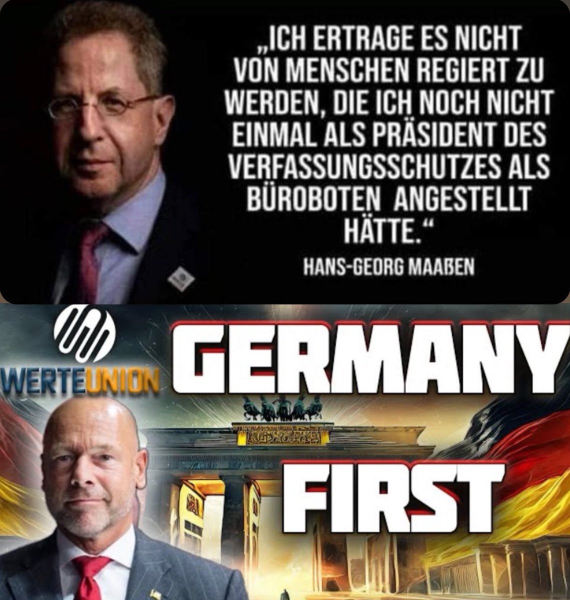 MichaelKuhr's tweet photo. Kluge #Politiker dienen dem #Volk und respektieren die #Meinungsfreiheit. Sie verhindern Kriege durch Verhandlungen und #Diplomatie und belügen das Volk nicht. Es ist an der Zeit, mutig zu handeln und eine neue Regierung ohne die #Altparteien (#CDU, #SPD, #FDP, #GRÜNE, #LINKE) zu wählen! Ostdeutschland - #Thüringen, #Sachsen und #Brandenburg, ihr habt im September erneut die Chance, Geschichte zu schreiben. 
WIR SIND DAS VOLK - 🇩🇪 ZUERST  @WerteUnion @HGMaassen @h_petzoldt @albert_weiler @werz_anna