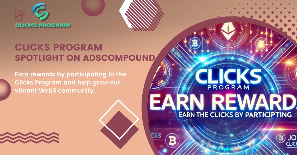 ClicksProgram's tweet image. Spotlight on AdsCompound

🌟 AdsCompound, the game-changer in decentralized advertising! 

Earn rewards by participating in the Clicks Program and help grow our vibrant Web3 community. 

The future of advertising is here! 🚀

#AdsCompound #ClicksProgram #DeFi #ClicksX #Airdrop…