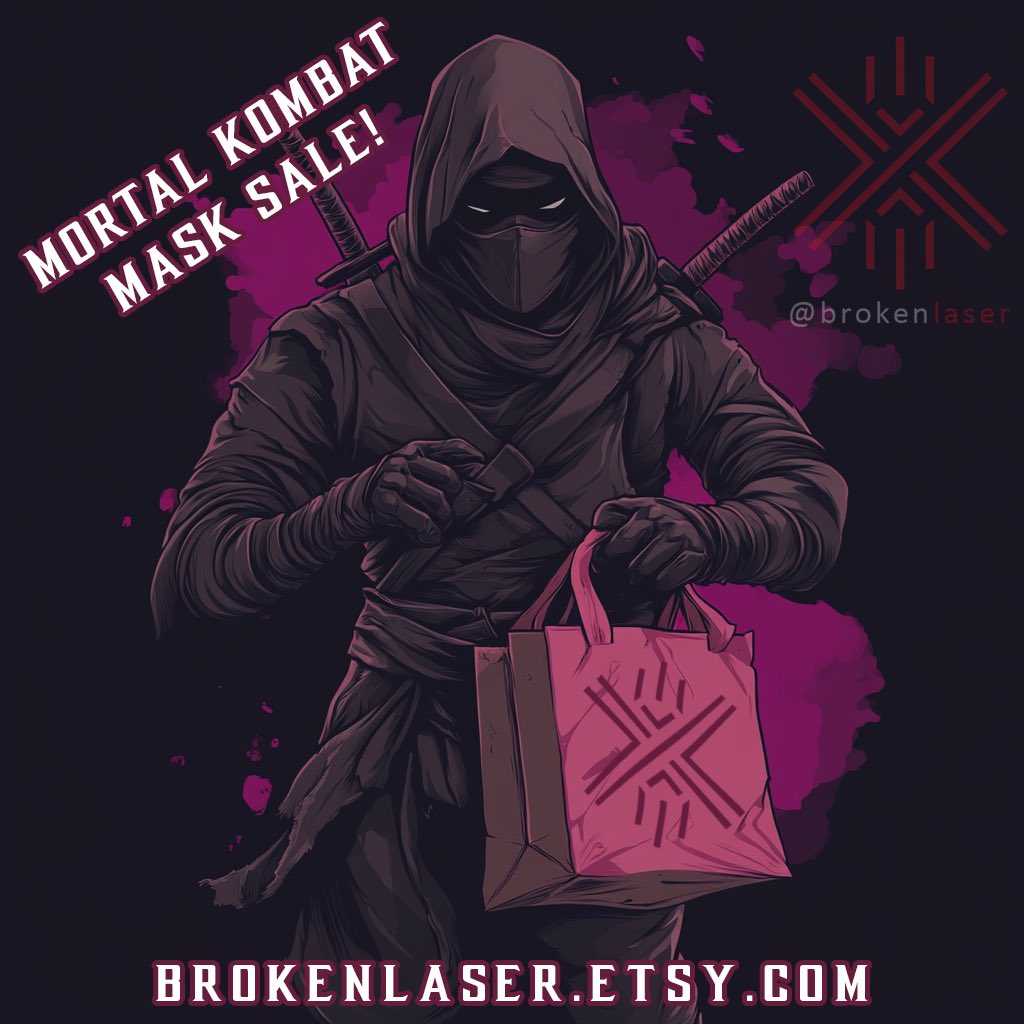 thebrokenlaser's tweet image. 10% of all #MortalKombat masks in my Etsy shop!
brokenlaser.etsy.com