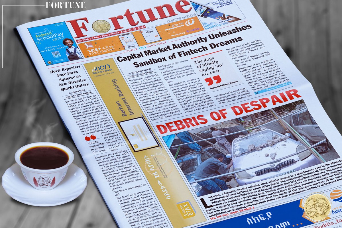 Check our Sunday edition out this morning in #AddisAbeba, #Ethiopia and available online at 
addisfortune.news
