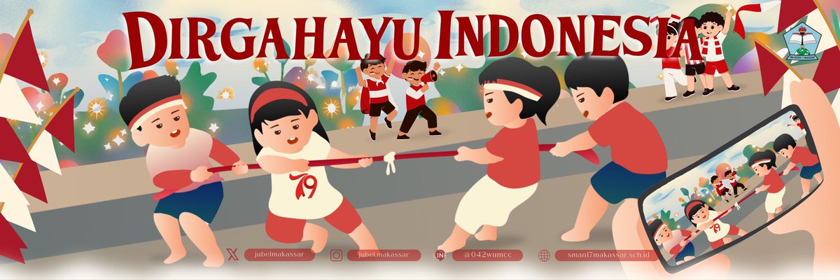 𝐇𝐔𝐓 𝐊𝐞𝐦𝐞𝐫𝐝𝐞𝐤𝐚𝐚𝐧 𝐑𝐈 𝐊𝐞-𝟕𝟗 
——
Setiap detik berlalu bangsa Indonesia kian tumbuh, jiwa patriotik dan nasionalis mengalir dalam darah atas nama garuda.

“Nusantara baru, Indonesia maju”
——
𝐃𝐢𝐫𝐠𝐚𝐡𝐚𝐲𝐮 𝐑𝐞𝐩𝐮𝐛𝐥𝐢𝐤 𝐈𝐧𝐝𝐨𝐧𝐞𝐬𝐢𝐚 𝐊𝐞-𝟕𝟗🇲🇨