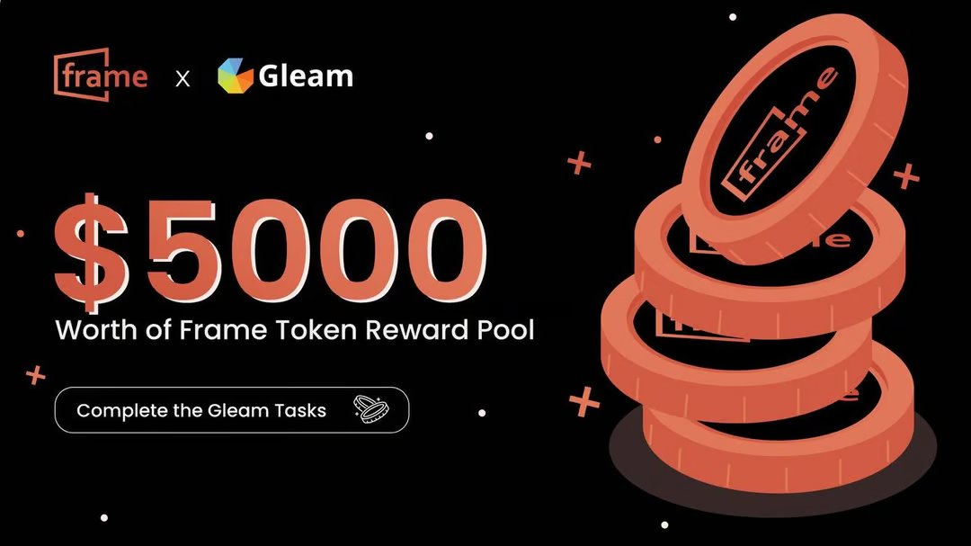 New airdrop: frame (FRAME)
Total Reward: $5,000 worth of FRAME
Rate: ⭐️⭐️⭐️⭐️
Winners: 800 Random &amp; Top 50
Distribution: After token listing

Airdrop Link: gleam.io/0aInY/frame-ex…

#Airdrop #Airdrops #Airdropinspector #Polygon #MATIC #FRAME #GleamAirdrop #GleamGiveaway