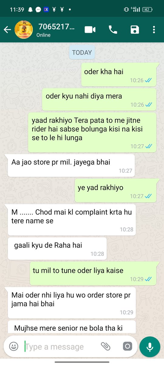 MintuKumar93700's tweet photo. @zeptocares @ZeptoNow mujhe mera oder na de kar rsi ke kehne par oder nahi diya wow kya service hai zepto apki my ragister mobile number 6372363917 and my alternate number 9355179859 https://t.co/8a6YVXzkXg